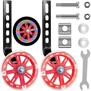 Roues d'entraînement pour enfants vélo stabilisateurs d'équilibre silencieux épaissis universels avec roues étincelantes ensemble d'entraînement réglable - Product Image 2