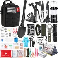 Trousse de premiers secours miniature XUANLAN de 252 pièces avec équipement de survie, en métal durable pour une utilisation en extérieur