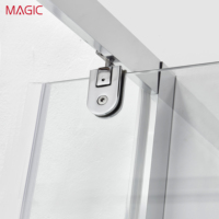 Paroi de douche coulissante design européen en verre trempé pour séparation sec/humide dans la salle de bain