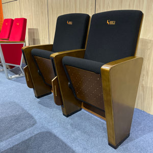 Silla Plegable de Madera HONGJI HJ8005A para Auditorio, <span class=keywords><strong>Teatro</strong></span>, Aula, con Reposabrazos de Madera - Muebles Comerciales - Product Image 5