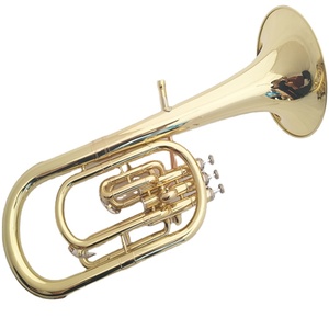 Vente en gros/OEM/prix d'usine laiton populaire Instrument occidental débutants trois cor ténor droit mi bémol natation or étudiant adulte musique bugle - Product Image 1