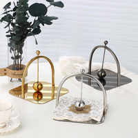 Porte-mouchoirs carré en acier inoxydable doré Accessoires de chambre à coucher Articles de décoration intérieure Décoration de maison Luxe