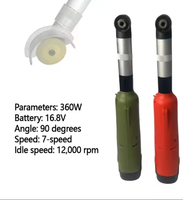 Meuleuse d'angle sans fil professionnelle OEM 16,8 V, moteur à balais, mini meuleuse électrique humide, coude droit à 90 degrés, lithium