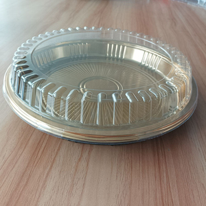 Recipiente de Sushi redondo desechable de grado alimenticio con tapa de gran tamaño para fiestas para llevar-Caja de bandeja de almacenamiento de pan de ensalada de Material reciclado - Product Image 6