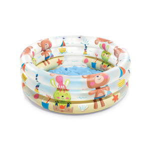สระว่ายน้ำเด็กแบบเป่าลมสามวงแหวน ขนาด 61 ซม. สำหรับเด็กเล่นกลางแจ้ง - Product Image 1