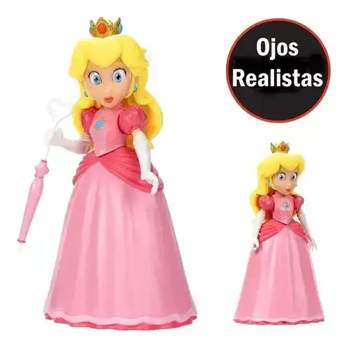 Peach 5" Super Mario Nintendo Figure with Umbrella