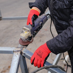 CHUANGYING commande en vrac de Chine gants de sécurité en <span class=keywords><strong>latex</strong></span> gants de travail gants en nitrile enduits de caoutchouc tissu <span class=keywords><strong>noir</strong></span> - Product Image 6