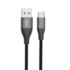 Cavo USB 2.<span class=keywords><strong>0</strong></span> <span class=keywords><strong>a</strong></span> USB-C in Alluminio Premium, 5V 3A, Alta Velocità 480Mbps, Cavo di Ricarica Intrecciato in Cotone - Product Image 1
