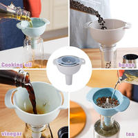 Petits outils de cuisine pour la maison Transfert facile d'huile liquide et de vin Entonnoir en PP pour la cuisine à domicile