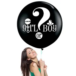 36 इंच काले लिंग प्रकट पार्टी गुब्बारे लड़की या लड़का बड़े लेटेक्स कंफ़ेद्दी प्रकट गुब्बारा गुब्बारे