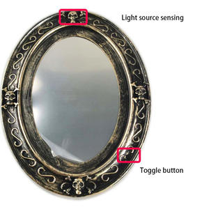 할로윈 파티 장식 매직 포토 프레임 소품 소리-빛나는 소름 끼치는 초상화 무대 동작-활성화 된 해골 유령의 거울 - Product Image 6