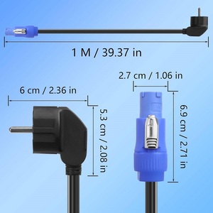 Schuko To Powercon Type A <b>Power</b> <b>Cable</b> 1.5 Mm 1M Audio Video Connection - Product Image 2