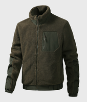 Vestes d'hiver pour hommes en polaire, légères, chaudes, à col montant, avec fermeture éclair intégrale et poches solides, pour la randonnée en extérieur, OEM ODM 2026