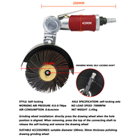 Polisseuse à air et brosse en acier inoxydable | Finition de soudure et finition satinée/miroir | Système de meulage abrasif portable