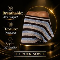 Haut pull décontracté d'été respirant à col ouvert et manches chauve-souris en tricot rayé pour femme, personnalisable OEM & ODM