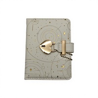 Carnet de voyage A6 en cuir PU, 96 feuilles, avec fermeture métallique, pour étudiants, bureau et planification quotidienne