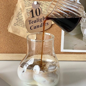 Sáng Tạo Glass drinkware cup với nắp tre và ống hút cho nước trái cây cà phê sữa - Product Image 5