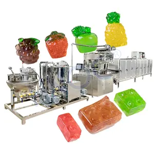 Sugar Plant Rock Starch Mould Gummy Candy Machine Soft Candy Servo Deposit Production Line Supplier