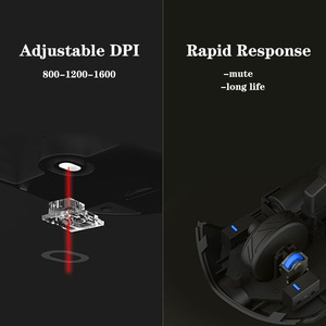 Chế độ kép có thể sạc lại không dây Chuột chơi game Ergonomic im lặng quang học cho văn phòng & Trò chơi Chuột máy tính - Product Image 6