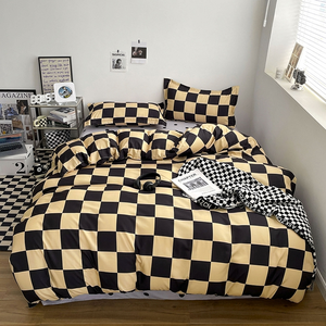 Hot Sale Cheap <strong>Price</strong> 100% Polyester <strong>4</strong>-Piece Duvet <strong>Cover</strong> Flat Sheet Bedding Set OEKO-TEX Certified 200TC Modern Bedroom - Product Image 4