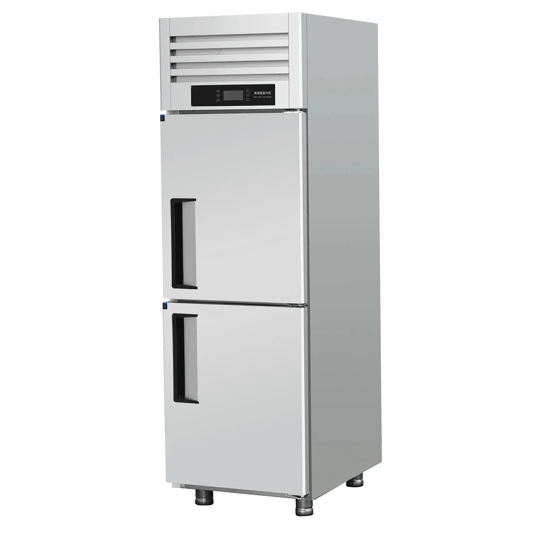 Refroidisseur vertical de qualité supérieure ventilateur horizontal refroidissement supermarché congélateur commercial cuisine acier inoxydable congélateur refroidisseur