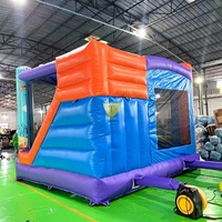 Château gonflable sur mesure avec toboggan et tourelle, design personnalisé, prix de gros direct usine