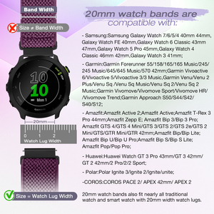 Bracelets de montre ajustables et extensibles de 20 mm (unisexe), bracelet de montre de 20 mm pour bras/cheville/triceps pour montre connectée / montre universelle - Product Image 2
