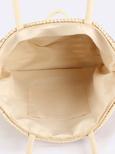 Nouveau sac de plage grande capacité tissé avec fermeture éclair, tendance, décontracté, polyvalent, simple, pour femme, à deux anses, Tanjing - Product Image 3