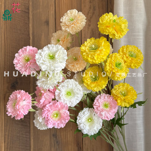 Fleurs de pivoine en soie artificielle, 3 ou 6 têtes superposées, pour décorations de mariage - Product Image 1