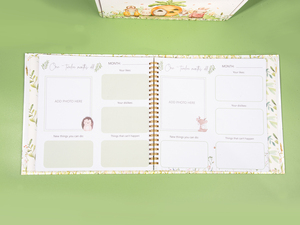 Tùy Chỉnh In Ấn Bộ Nhớ Sách Lưu Niệm Bé Năm Đầu Tiên Bộ Nhớ Album Ảnh Milestone Tạp Chí Với Hộp - Product Image 5