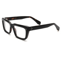 Lunettes de vue personnalisées de couleur progressive en acétate rétro épaissi Lunettes carrées Lunettes optiques en acétate anti-bleu