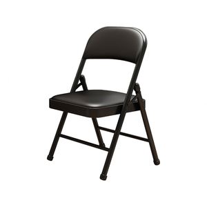Chaise pliante moderne en fer portable avec dossier et siège rembourré, mobilier de jardin et de parc pliable pour l'extérieur - Product Image 1