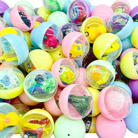 Jouets en capsule surprise mixtes amusants 60/75 mm, coquille transparente en métal, cadeaux pour fêtes d'anniversaire japonaises, récompenses, remplissage de piñata