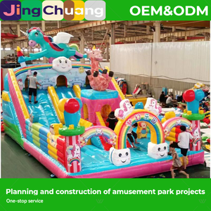 Nuevo Castillo Inflable Neverland Ranch con Tobogán Grande, Trampolín Infantil para Interiores y Exteriores, Diversión Familiar - Product Image 1