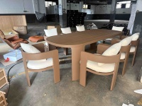 Fauteuil de salle à manger contemporain en aluminium Disen Furniture Rh Bronte, écologique, imperméable, durable, léger, confortable, pour l'extérieur