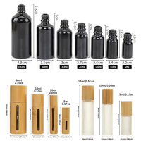 Flacons compte-gouttes en verre marron dégradé personnalisables avec logo, 30 ml et 50 ml, à épaule plate, pour huiles essentielles et sérums, compte-gouttes anti-fuite