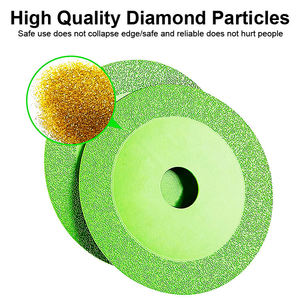 <span class=keywords><strong>Plaque</strong></span> de meulage pour <span class=keywords><strong>verre</strong></span> diamanté de qualité industrielle Lame de scie Disque de coupe 4 pouces Brasage OEM pour meuleuse d'angle - Product Image 3