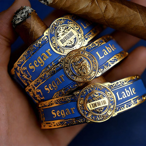 Bandes de cigarettes haut de gamme avec estampage à chaud et finition brillante, étiquette de cigare, emballage personnalisé de tube à cigare - Product Image 3