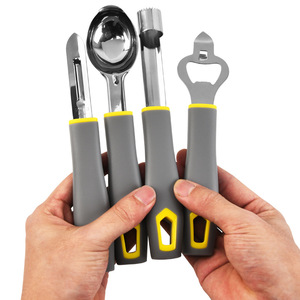 Presse-ail manuel en acier inoxydable, outil de cuisine avec filtre à gingembre et éplucheur de citron - Product Image 5