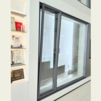Fenêtre pivotante inclinable en aluminium aux normes allemandes, à triple volet et à battant vers l'intérieur, fenêtres fixes avec isolation thermique