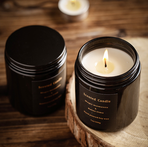 Candela Aroma personalizzato natale matrimonio <span class=keywords><strong>compleanno</strong></span> decorazioni per feste a casa candela di profumo di cera di soia nera - Product Image 5
