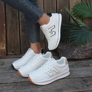 Sneakers da <span class=keywords><strong>Donna</strong></span> Taglie Forti all'Ingrosso, <span class=keywords><strong>Scarpe</strong></span> Casual Stile Forrest Gump, Suola Morbida, Comfort, Tacco Piatto per Ragazze - Product Image 1