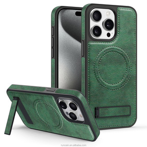 Étui de téléphone 2025 pour iPhone 15, étui en cuir pour iPhone 16 <span class=keywords><strong>14</strong></span> Pro magnétique avec support, coque arrière de téléphone - Product Image 3
