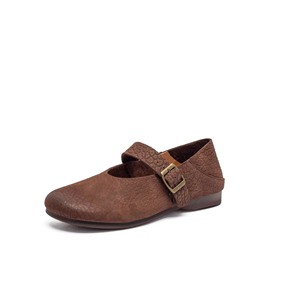 Mocassini Leggeri in Vera Pelle Mary Jane con Cinturino Monk, Lacci Intrecciati, Punta Tonda, Suola Morbida, <span class=keywords><strong>Scarpe</strong></span> Casual - Product Image 1