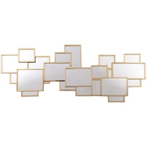 Dali-Espejos grandes para decoración de pared del hogar, espejos artísticos de Metal geométrico para sala de estar
