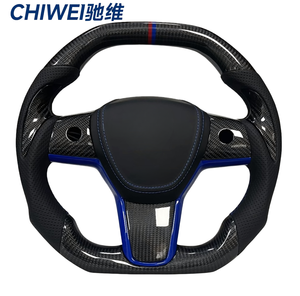 Volant en fibre de carbone pour <span class=keywords><strong>Tesla</strong></span> <span class=keywords><strong>Model</strong></span> 3/Y/<span class=keywords><strong>Model</strong></span> S/<span class=keywords><strong>X</strong></span> avec fonction de chauffage et logo personnalisé - Product Image 2