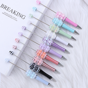 Vendita calda per perline con perline penna a sfera con Design rosa acrilico Logo penna con perline perline perline perline di plastica per gioielli fatti da te <span class=keywords><strong>Mak</strong></span> - Product Image 2