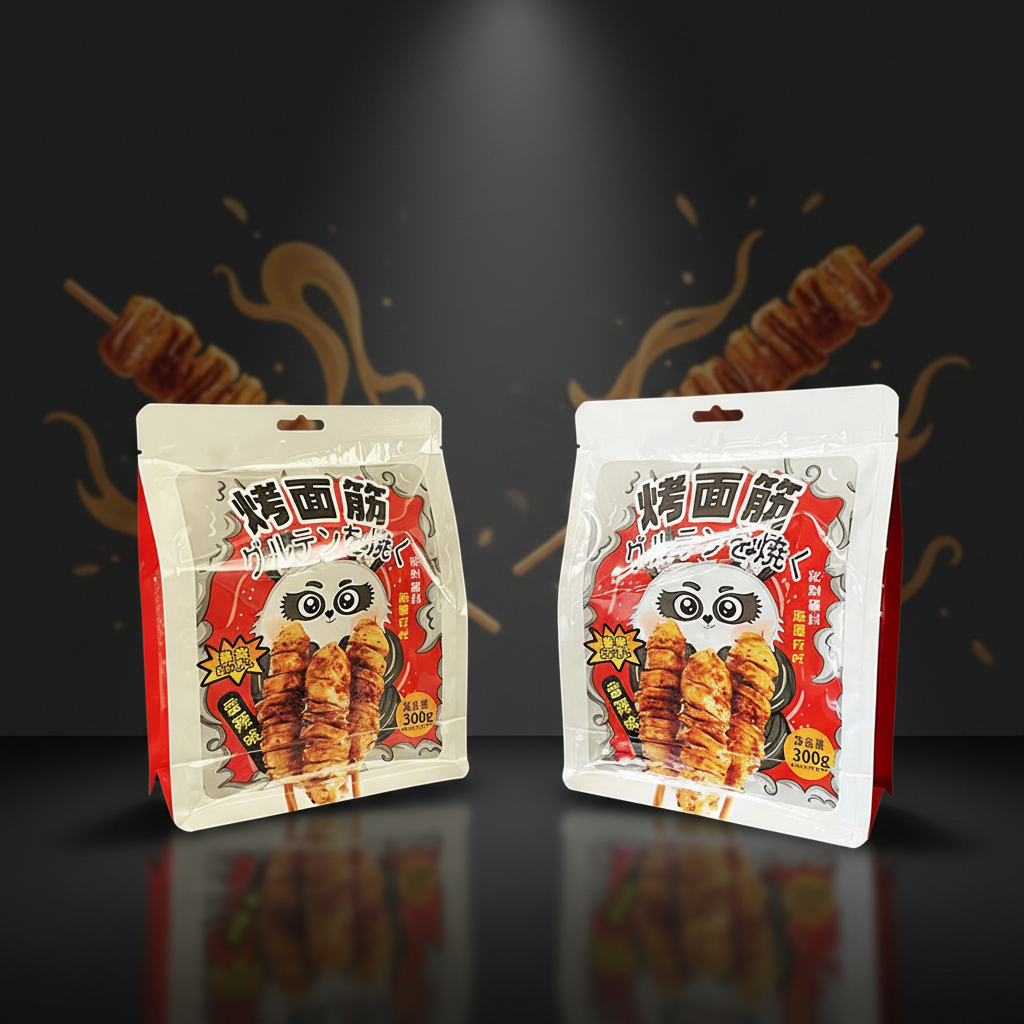 Food Grade Eight Side Sealed Gluten Stand Zipperlock PET VMPET PE Packaging Bag Bottom Opening Design Factory Custom Printed