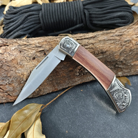 Couteau pliant de poche avec lame en acier inoxydable EU 3cr13, manche en alliage de zinc imprimé en 3D, fabrication OEM, camping, avec logo personnalisé