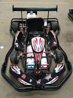Go Kart de Carreras para Adultos con Motor de Gasolina y Tracción por Cadena, con Alerón Trasero, 45 km/h, para Entretenimiento en Pistas al Aire Libre
